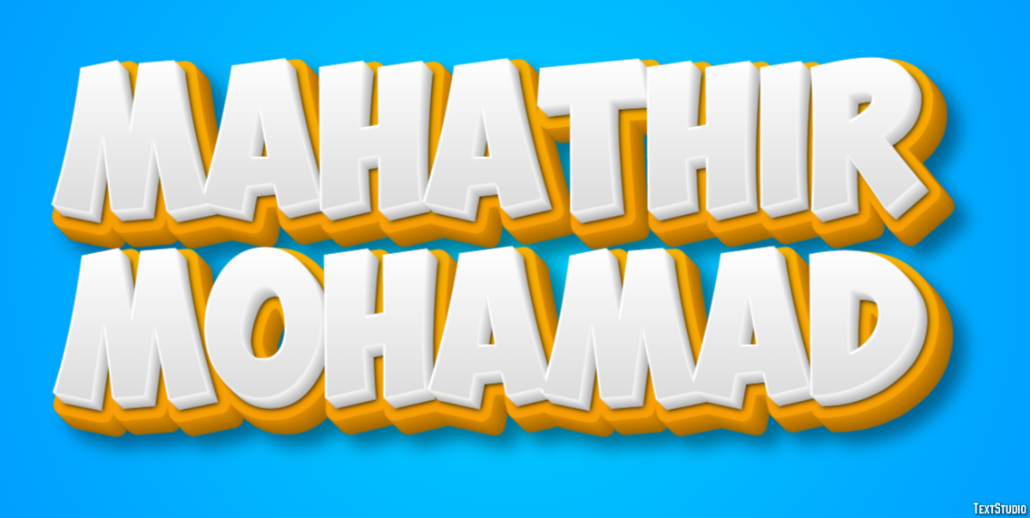 Mahathir Mohamad Efecto de texto