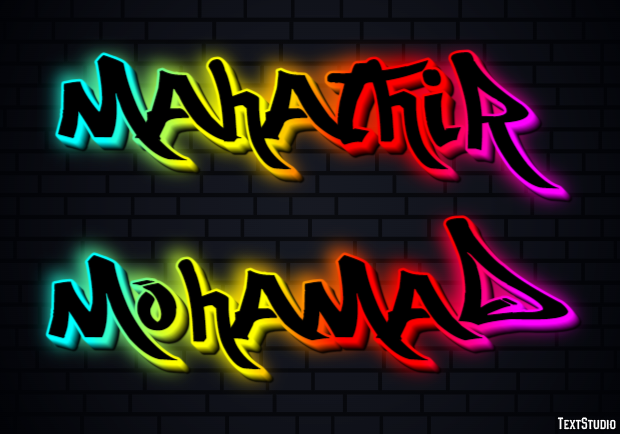 Mahathir Mohamad Efecto de texto