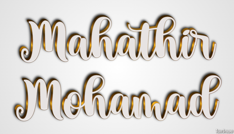 Mahathir Mohamad Efecto de texto