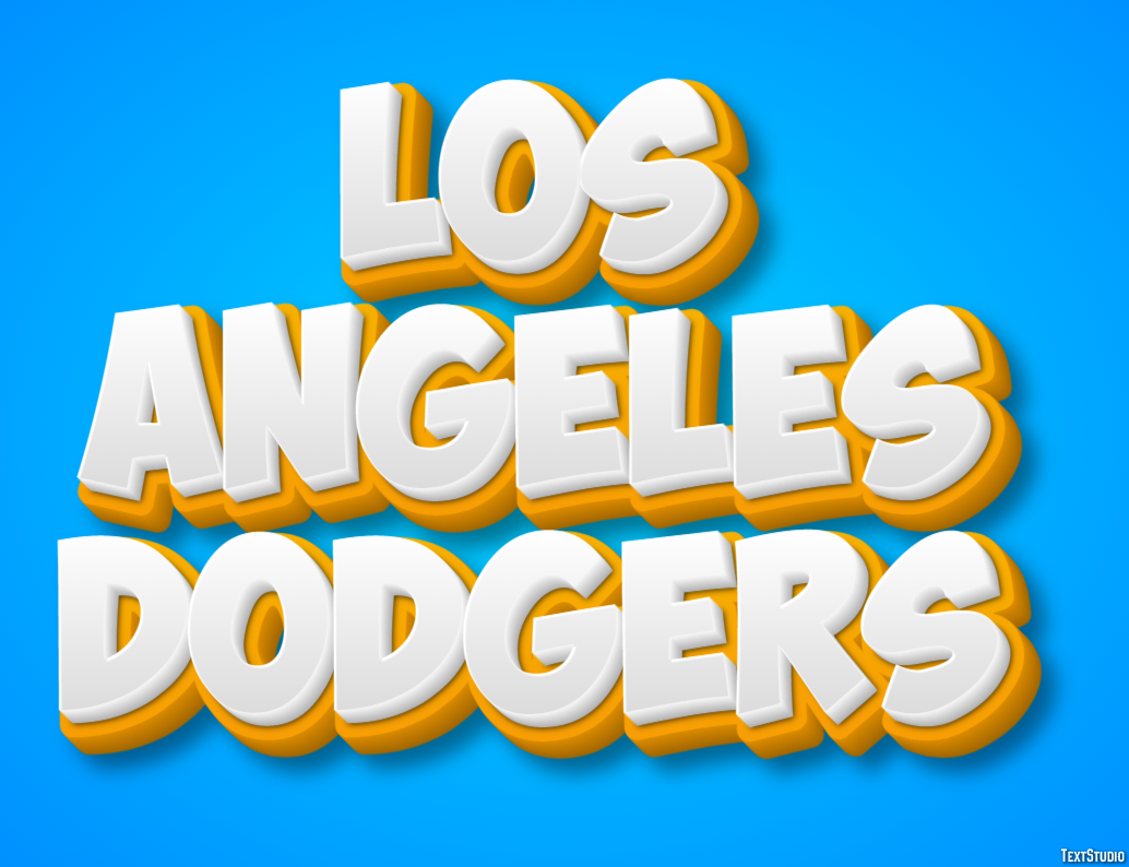 Los Ángeles Dodgers Tekst effect