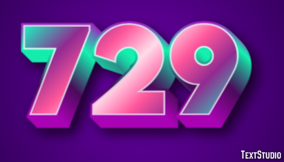 729 Efecto de Texto