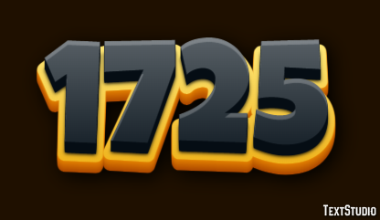 1725 Tekst Effect
