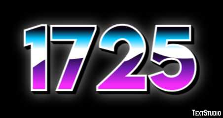 1725 Tekst Effect