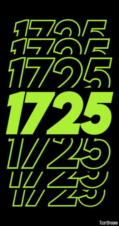 1725 Tekst Effect