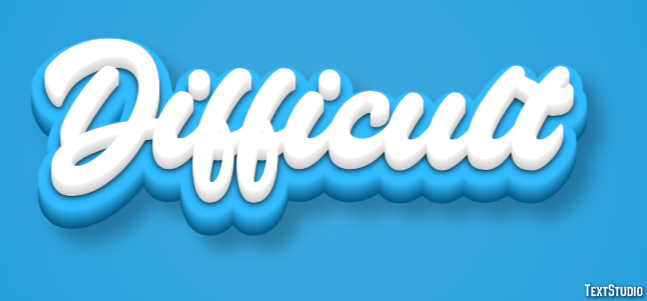 Difficult Efecto de Texto