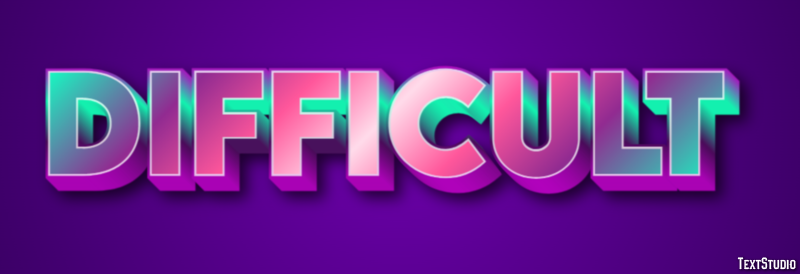 Difficult Efecto de Texto