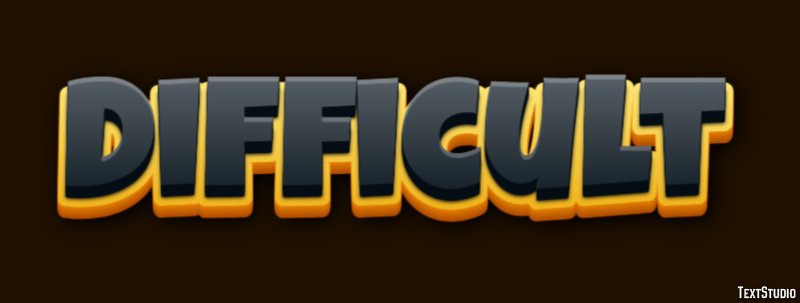 Difficult Efecto de Texto