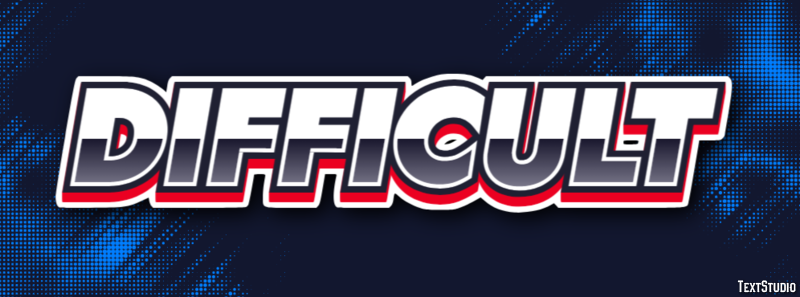 Difficult Efecto de Texto