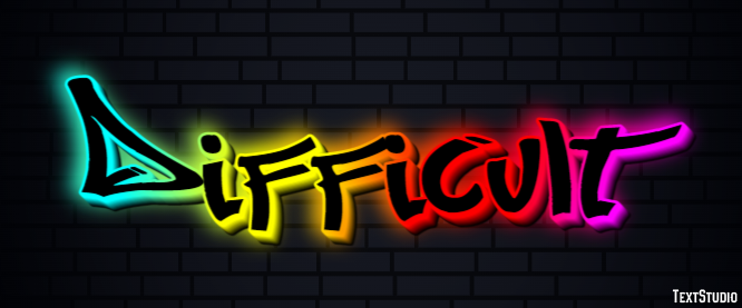 Difficult Text Effect