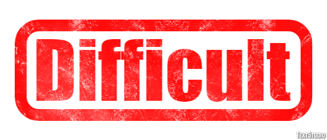 Difficult Efecto de Texto