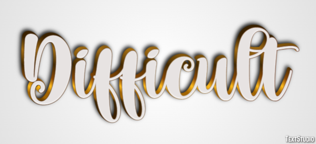 Difficult Efecto de Texto