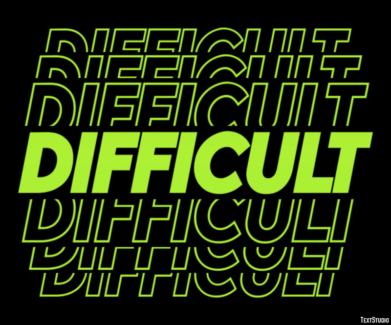 Difficult Metin Efekti