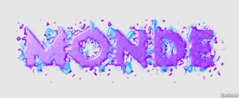 Monde Effet de texte