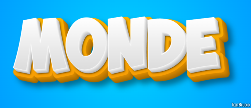 Monde Effet de texte