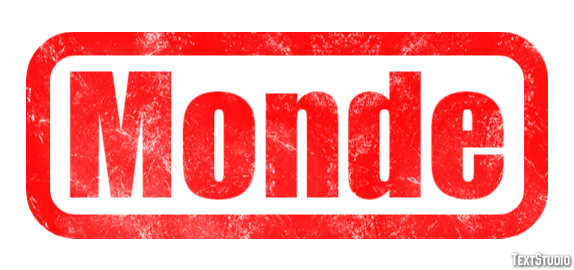 Monde Effet de texte