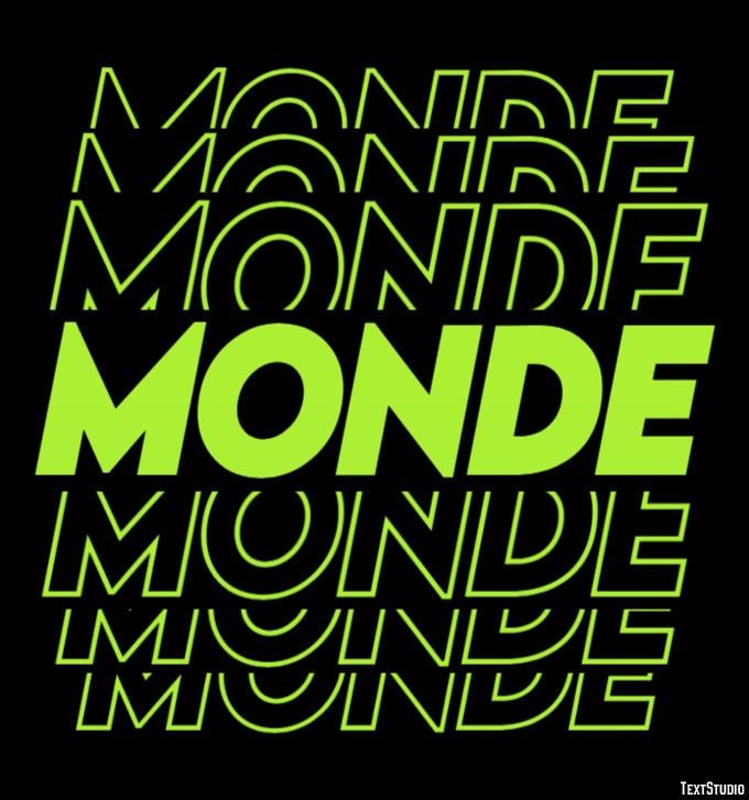 Monde Effet de texte