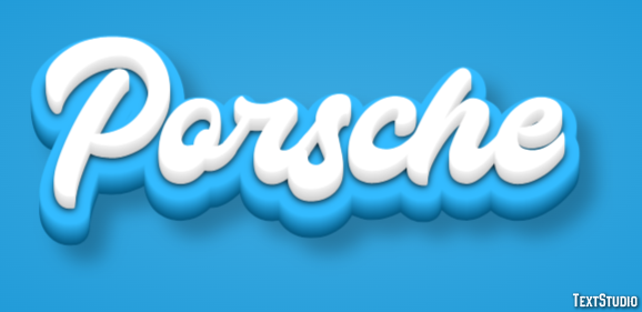 Porsche Effet de Texte