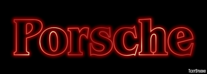 Porsche Effet de Texte