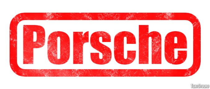 Porsche Effet de texte