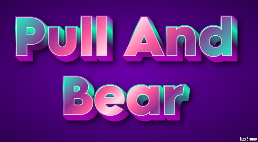 Pull And Bear Text effect