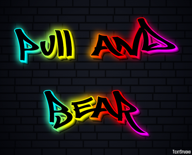 Pull And Bear Text effect