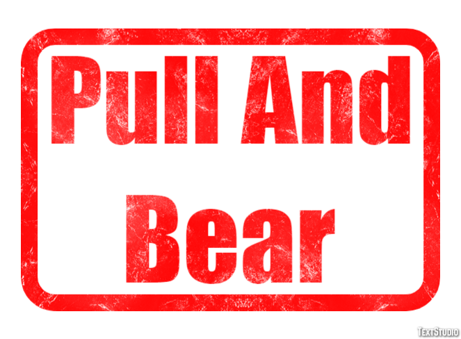 Pull And Bear Text effect