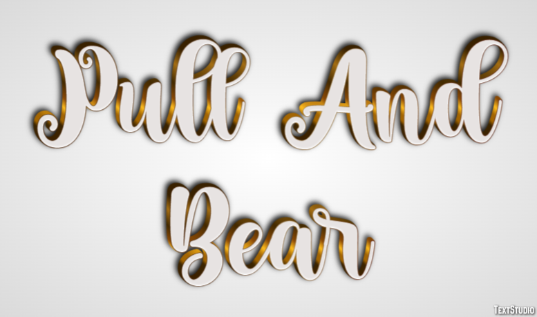 Pull And Bear Text effect