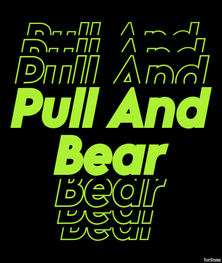 Pull And Bear Text effect