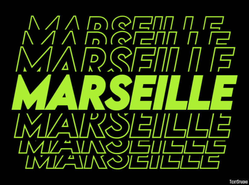Marseille Tekst Effect