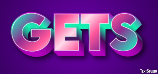 Gets Text effect