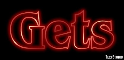 Gets Text Effect
