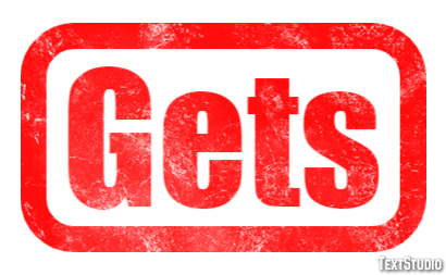 Gets Text Effect