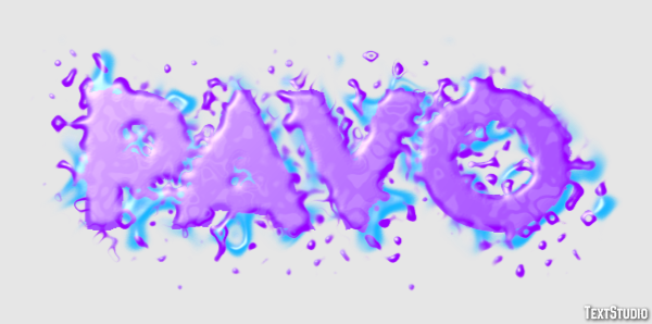 Pavo Efecto de Texto