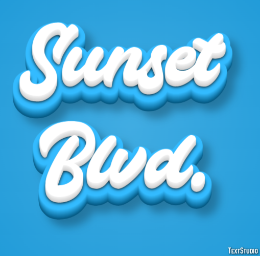 Sunset Blvd. テキスト効果