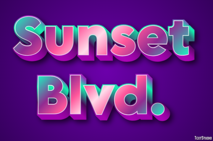 Sunset Blvd. テキスト効果