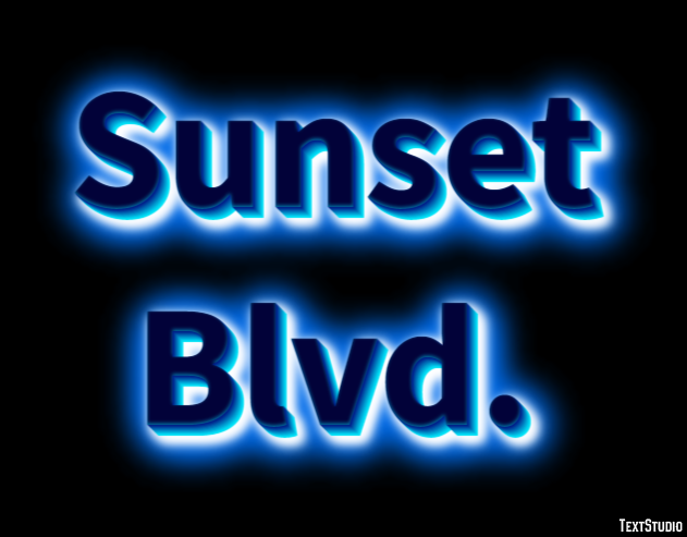 Sunset Blvd. Text Effect
