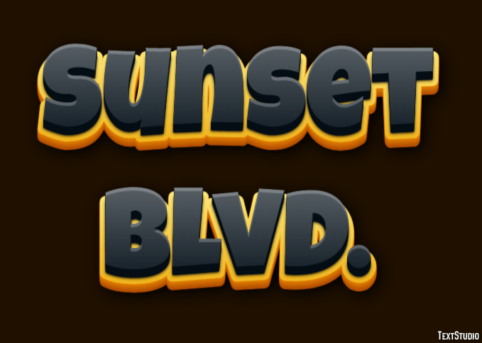 Sunset Blvd. テキスト効果