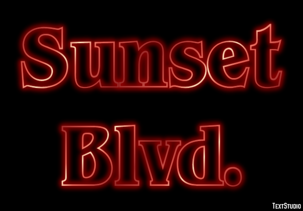 Sunset Blvd. テキスト効果