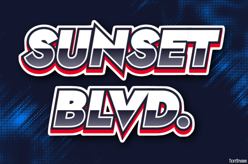 Sunset Blvd. テキスト効果
