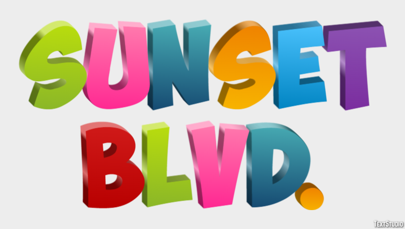 Sunset Blvd. テキスト効果