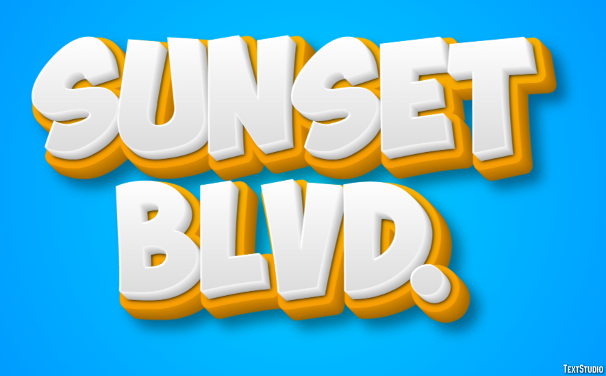 Sunset Blvd. テキスト効果