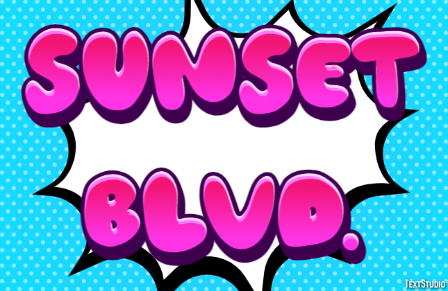 Sunset Blvd. テキスト効果