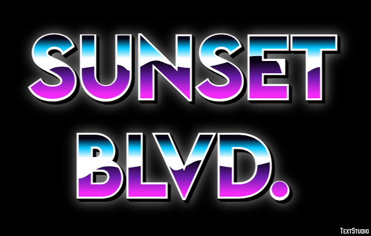 Sunset Blvd. Text Effect