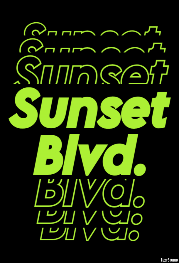 Sunset Blvd. Text Effect