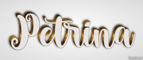 Petrina Efecto de texto