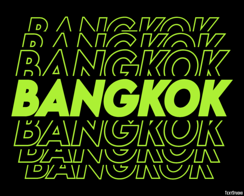 Bangkok Effetto testo