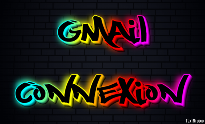 Gmail Connexion テキスト効果
