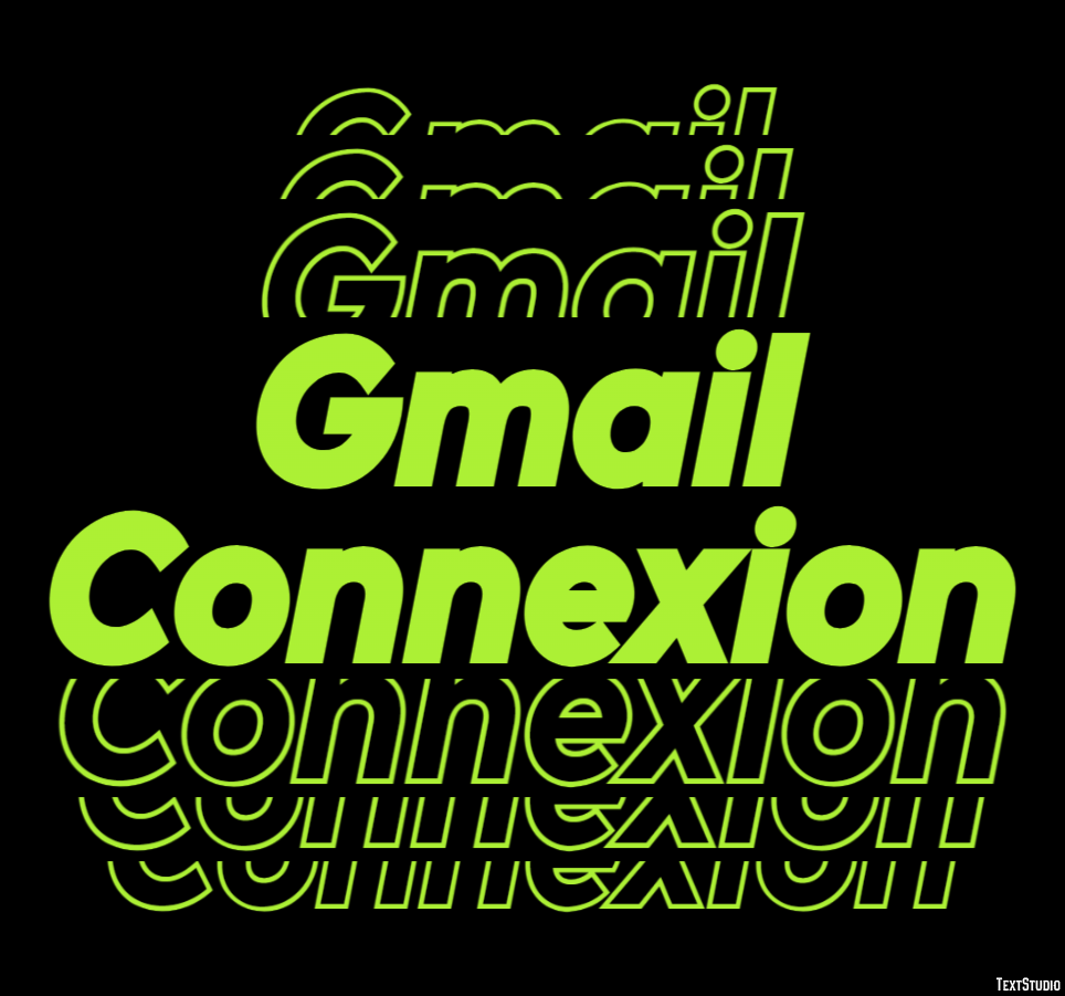 Gmail Connexion Эффект текста