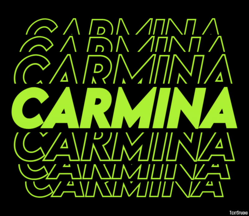 Carmina Efecto de Texto