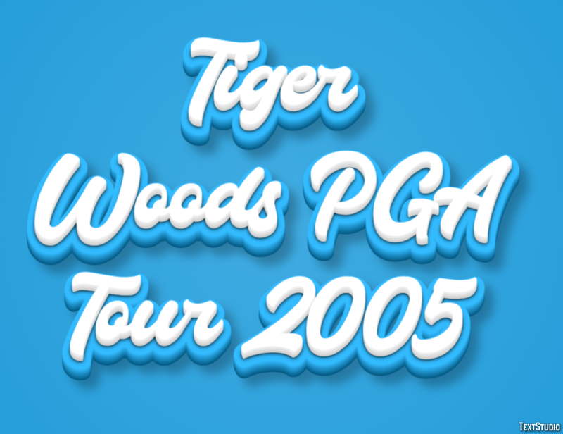 Tiger Woods PGA Tour 2005 Effetto testo